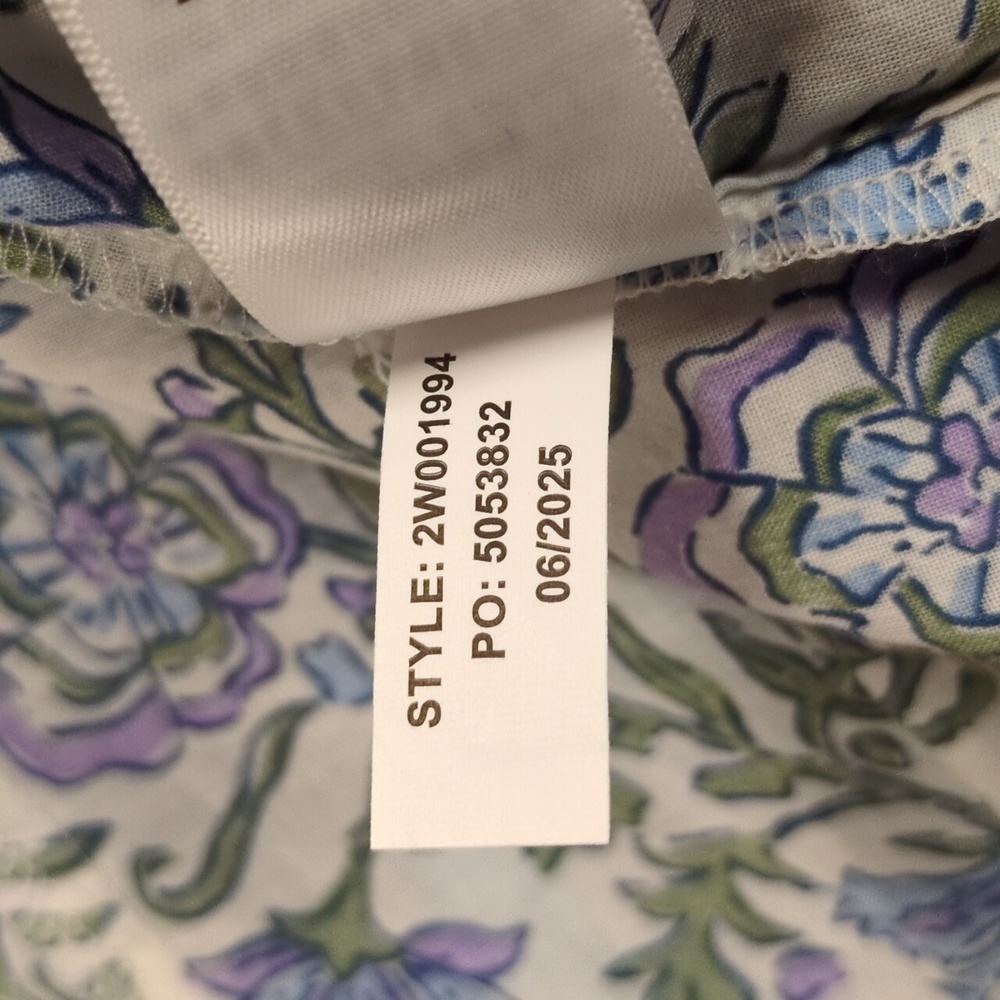 Vineyard Vines Cotton Floral Long Sleeve Top Size 16 - Picture 9 of 11